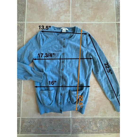 Worn twice! Banana Republic Blue Extra Fine Merino wool Blend Women size M - Picture 2 of 8